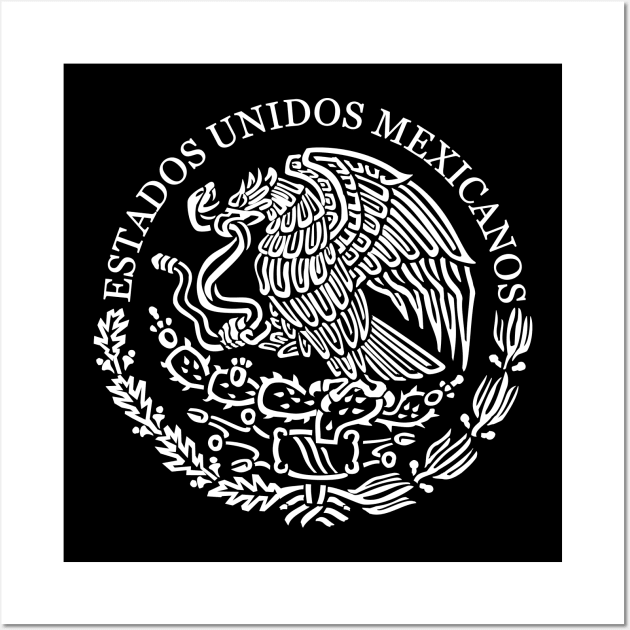 Mexican Eagle And Snake Mexico Coat Of Arms Wall Art by Eyes4